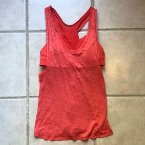 Lululemon red tank with built-in bra